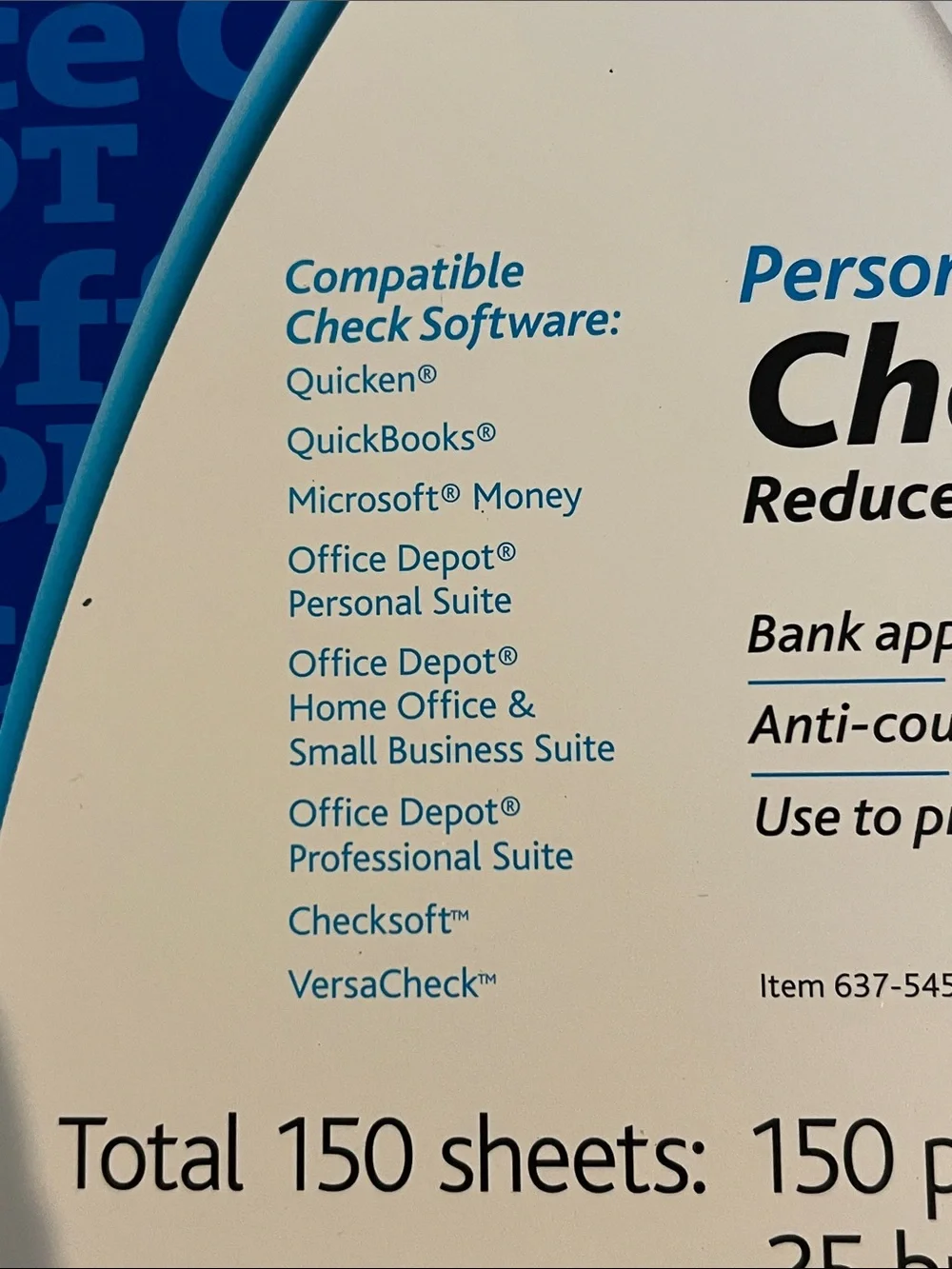 Office Depot White Check Starter Pack for Home Office